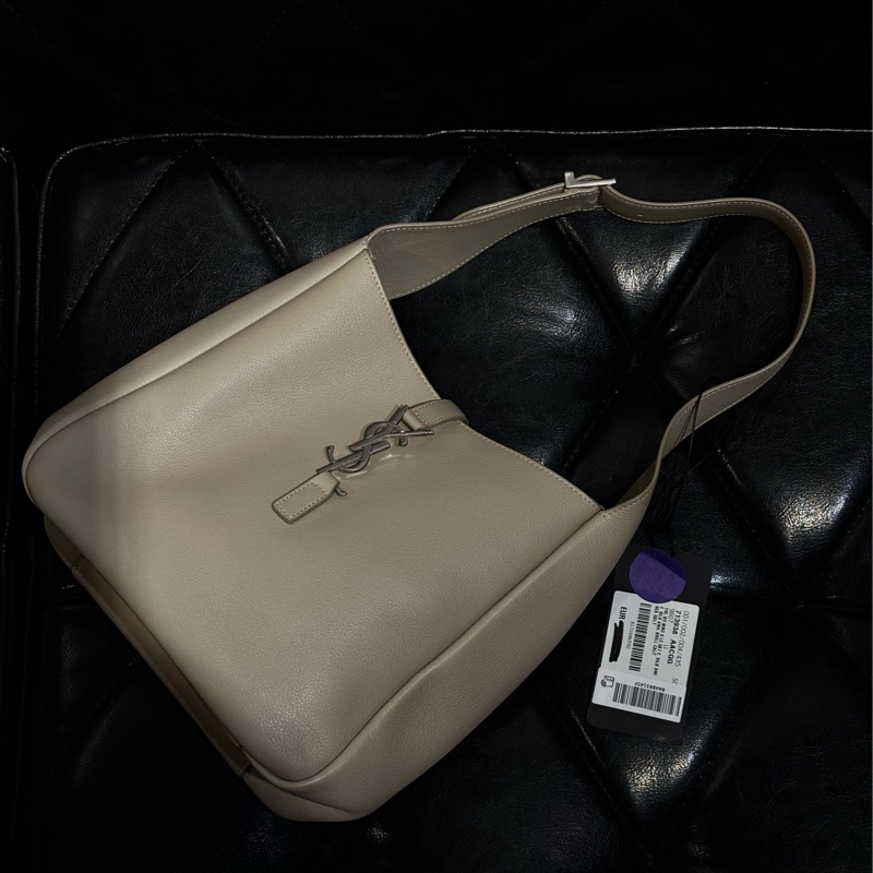 YSL Saint Laurent LE 5 À 7 Hobo 小號 海鹽色 全新-0