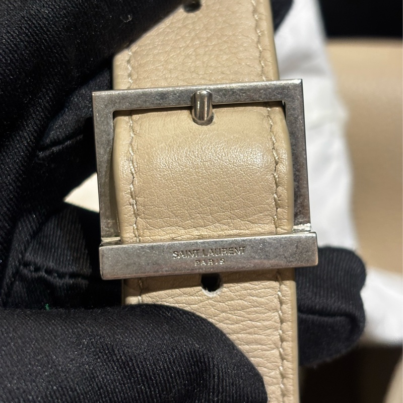 特價 YSL Saint Laurent LE 5 À 7 Hobo 小號 海鹽色 全新-19