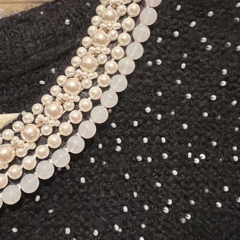 Chanel高定絕版手工釘珠羊絨連衣裙34碼-4