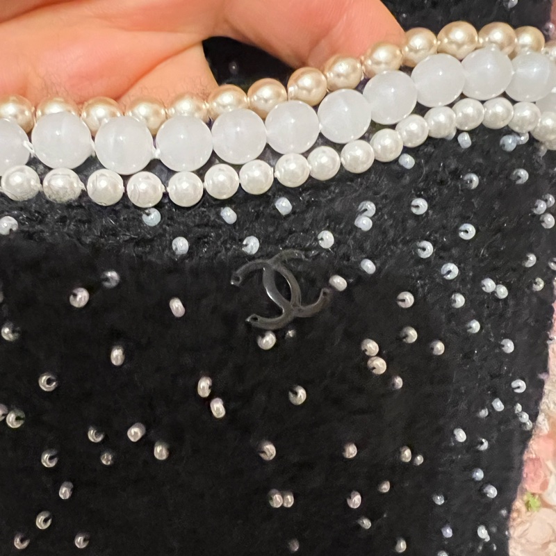 Chanel高定絕版手工釘珠羊絨連衣裙34碼-8