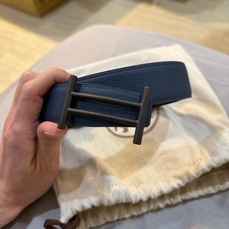 全新未使用 Hermes 雙面用皮帶 (90cm)-2