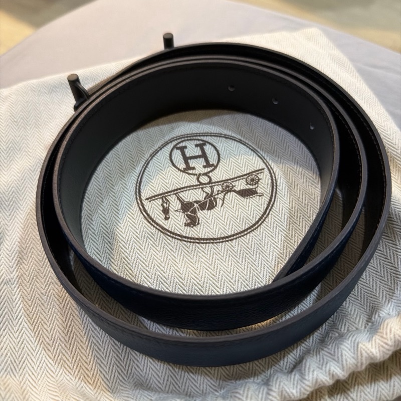 全新未使用 Hermes 雙面用皮帶 (90cm)-4