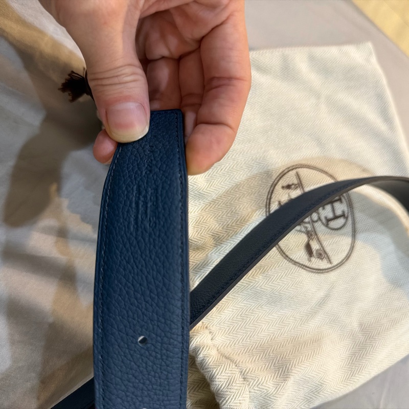 全新未使用 Hermes 雙面用皮帶 (90cm)-8