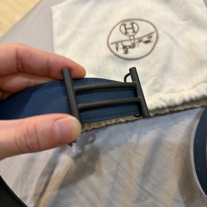 全新未使用 Hermes 雙面用皮帶 (90cm)-9