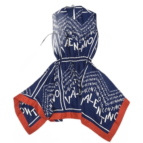 Valentino經典時尚 潮流百搭 真絲 連衣裙女款