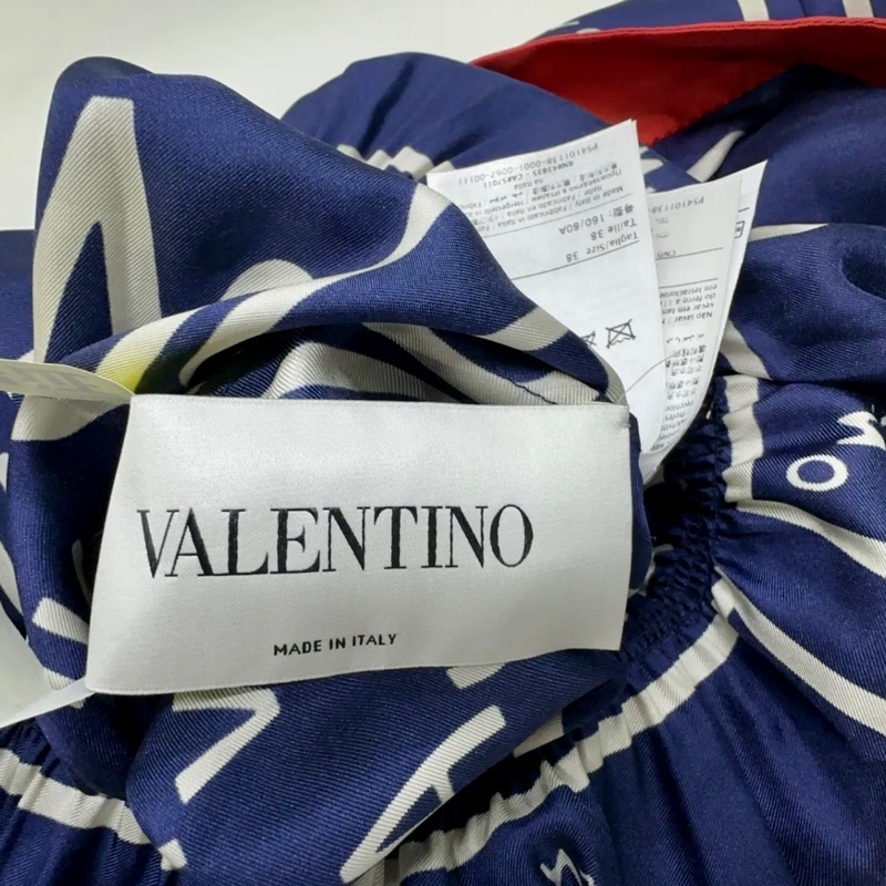 Valentino經典時尚 潮流百搭 真絲 連衣裙女款-7