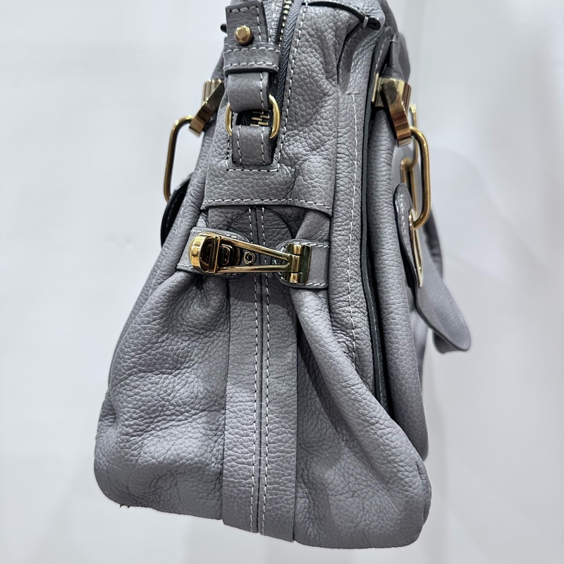 [Chole’]經典款-Paraty牛皮手提/肩背包-羊絨灰Cashmere grey-3