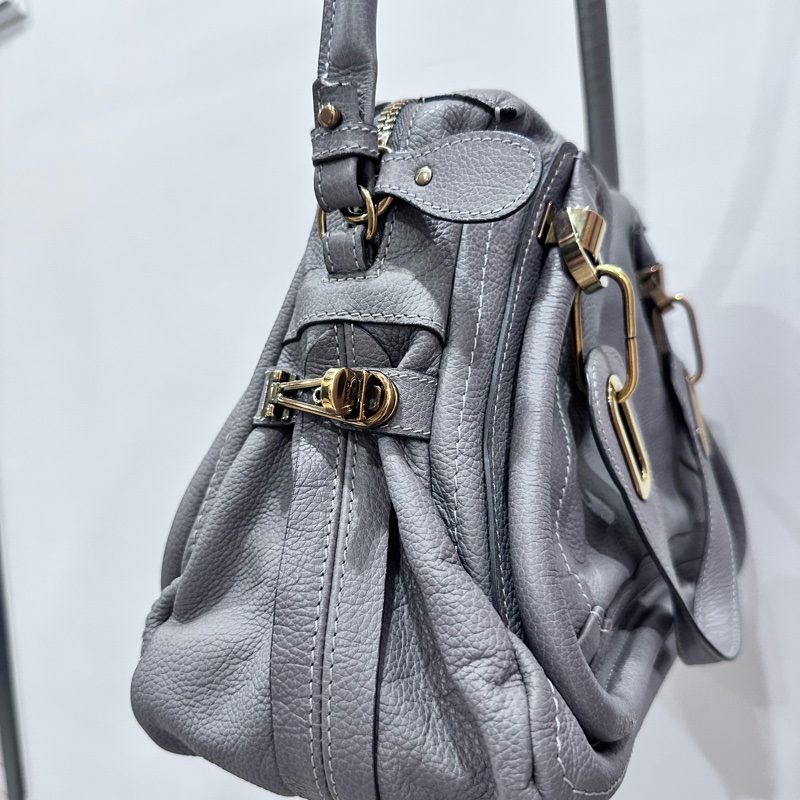 [Chole’]經典款-Paraty牛皮手提/肩背包-羊絨灰Cashmere grey-4