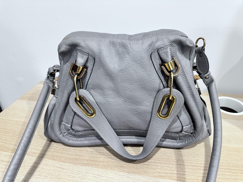 [Chole’]經典款-Paraty牛皮手提/肩背包-羊絨灰Cashmere grey-6