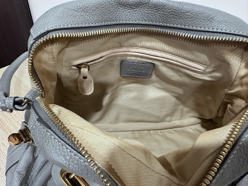 [Chole’]經典款-Paraty牛皮手提/肩背包-羊絨灰Cashmere grey-8