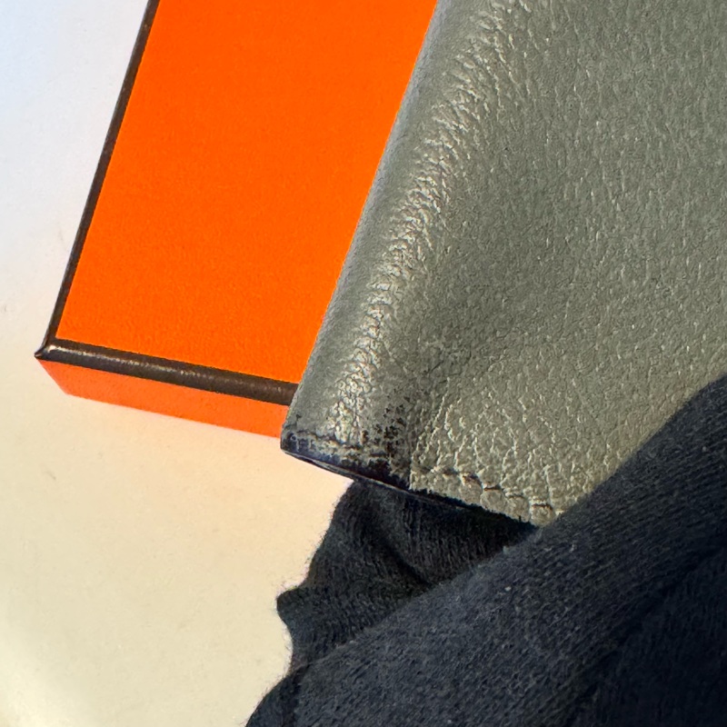 愛馬仕 Hermès Citizen Twill 絲巾內裡對開短夾 積雨雲灰-14