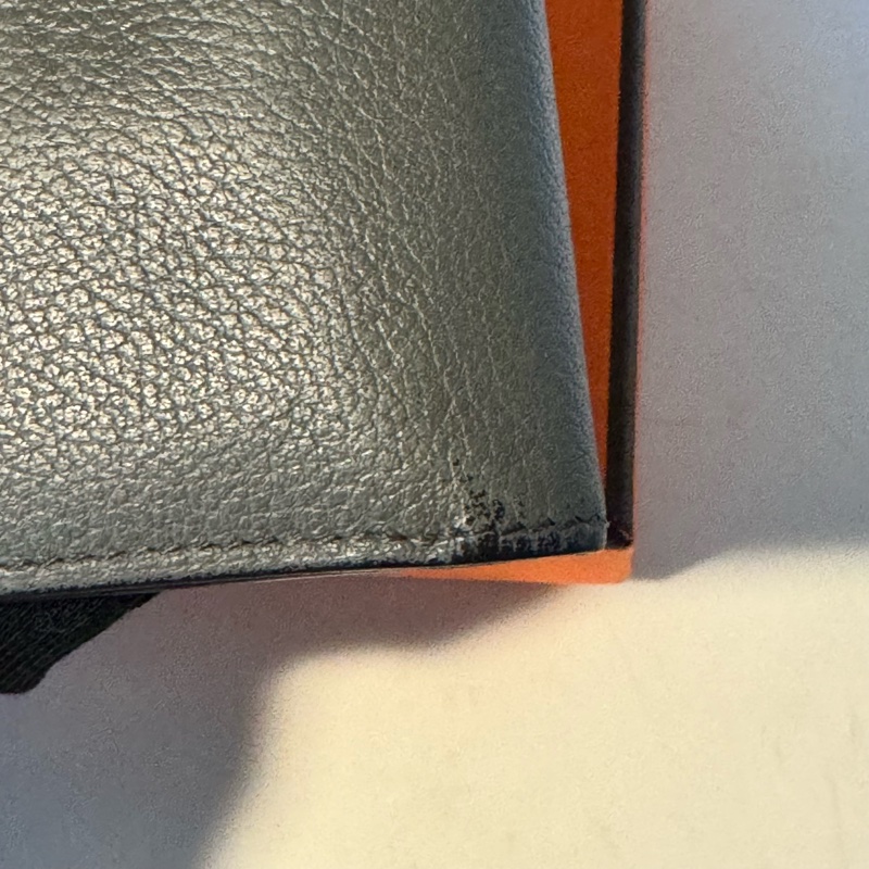 愛馬仕 Hermès Citizen Twill 絲巾內裡對開短夾 積雨雲灰-15