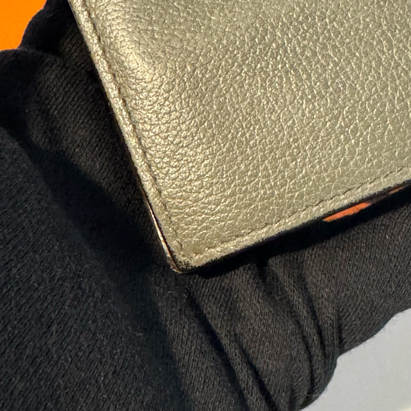 愛馬仕 Hermès Citizen Twill 絲巾內裡對開短夾 積雨雲灰-18