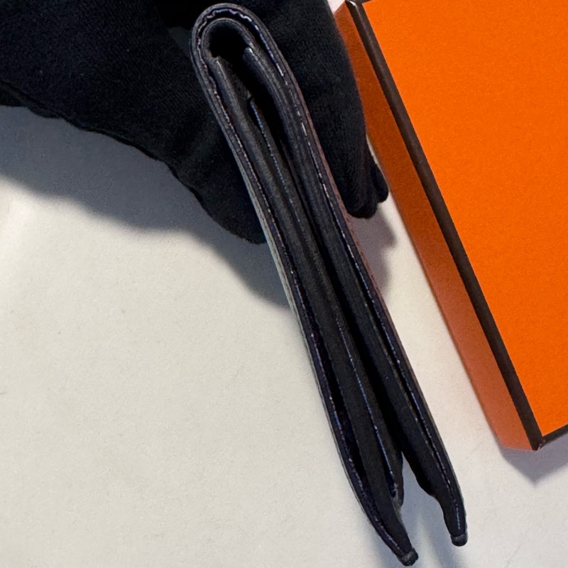 愛馬仕 Hermès Citizen Twill 絲巾內裡對開短夾 積雨雲灰-27