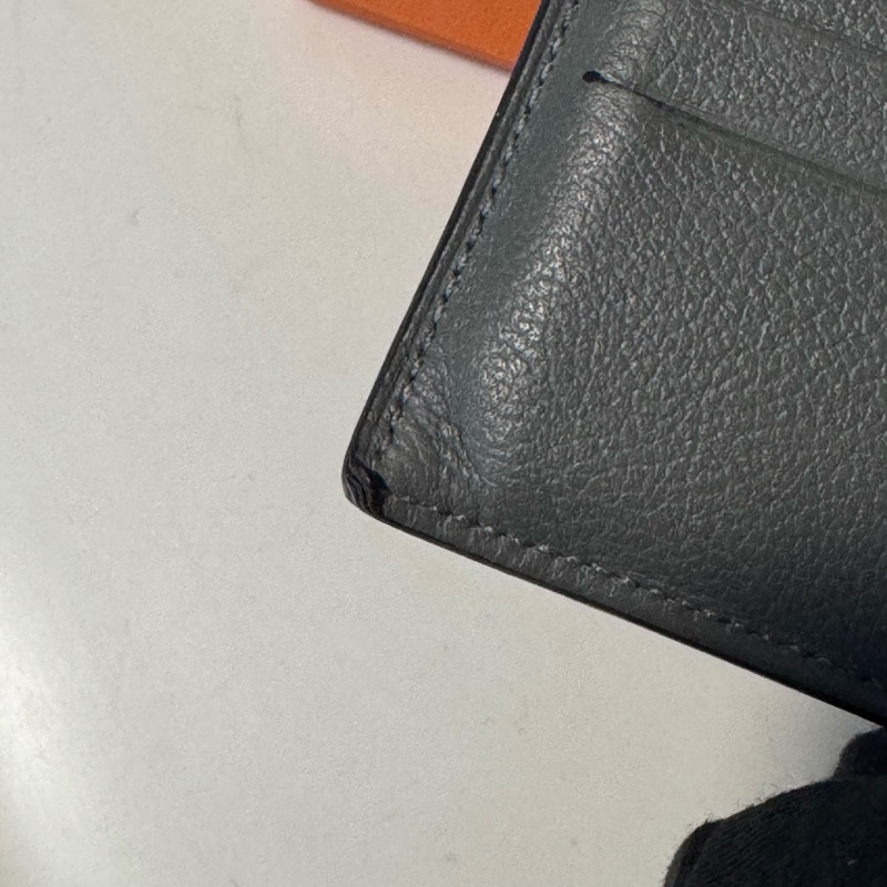 愛馬仕 Hermès Citizen Twill 絲巾內裡對開短夾 積雨雲灰-42