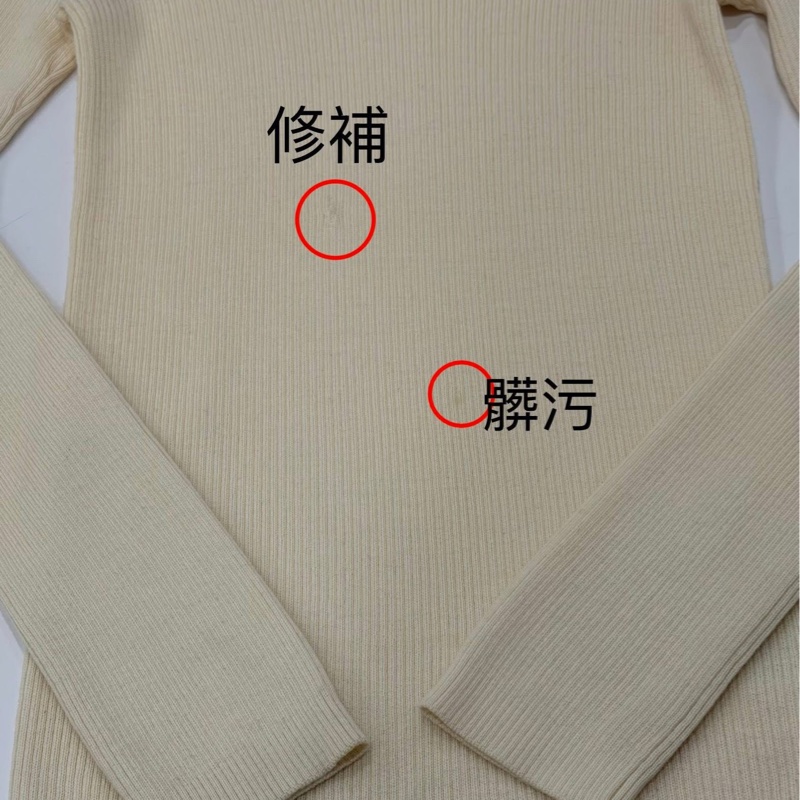 BURBERRY 藍標 高領米白戰馬羊毛上衣-3