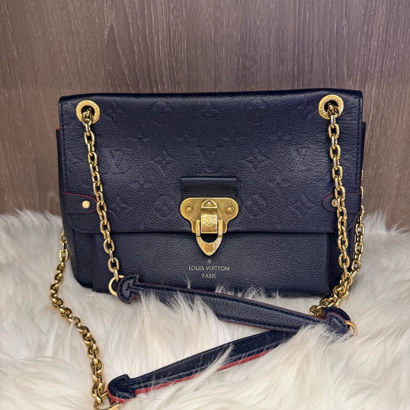 9 7新 LV路易威登vavin藍金中號 20年編碼芯片共存-0