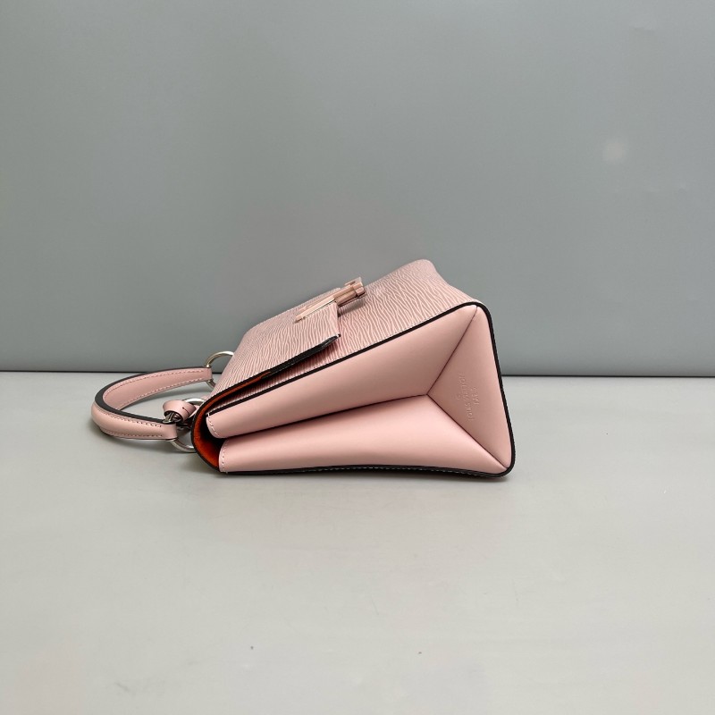 LV路易威登Grenelle系列粉色水波紋手提單肩斜挎包-3