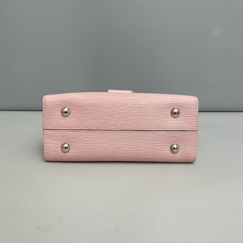 LV路易威登Grenelle系列粉色水波紋手提單肩斜挎包-4