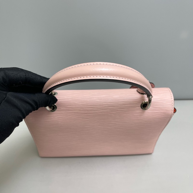 LV路易威登Grenelle系列粉色水波紋手提單肩斜挎包-5