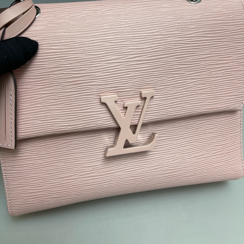 LV路易威登Grenelle系列粉色水波紋手提單肩斜挎包-6