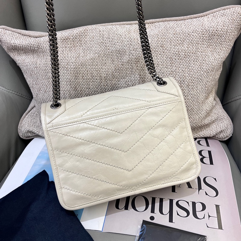 YSL聖羅蘭白色niki小號 新款D扣-1