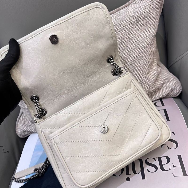 YSL聖羅蘭白色niki小號 新款D扣-7