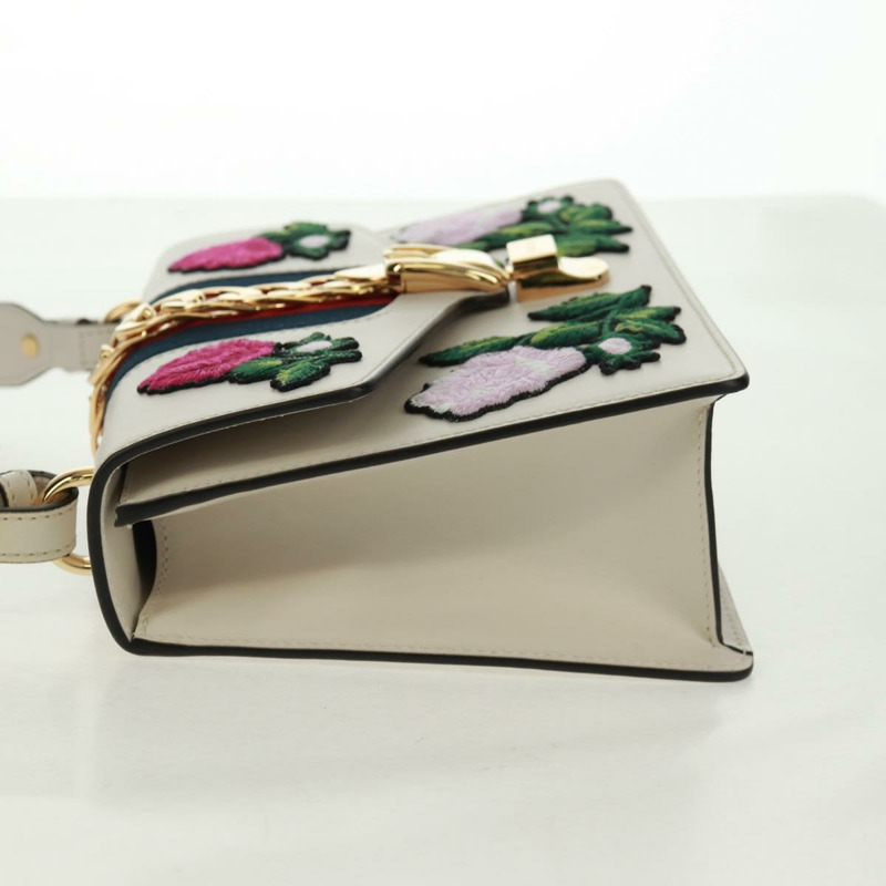 【日本直送】GUCCI Sylvie Sherry Line 單背包，皮革材質，紅色/金色，貨號 421882，正品編號 171363M-2