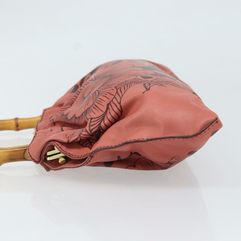 【日本直送】GUCCI 竹節手提包 皮革 粉紅金色 95231 正品 169845V-3