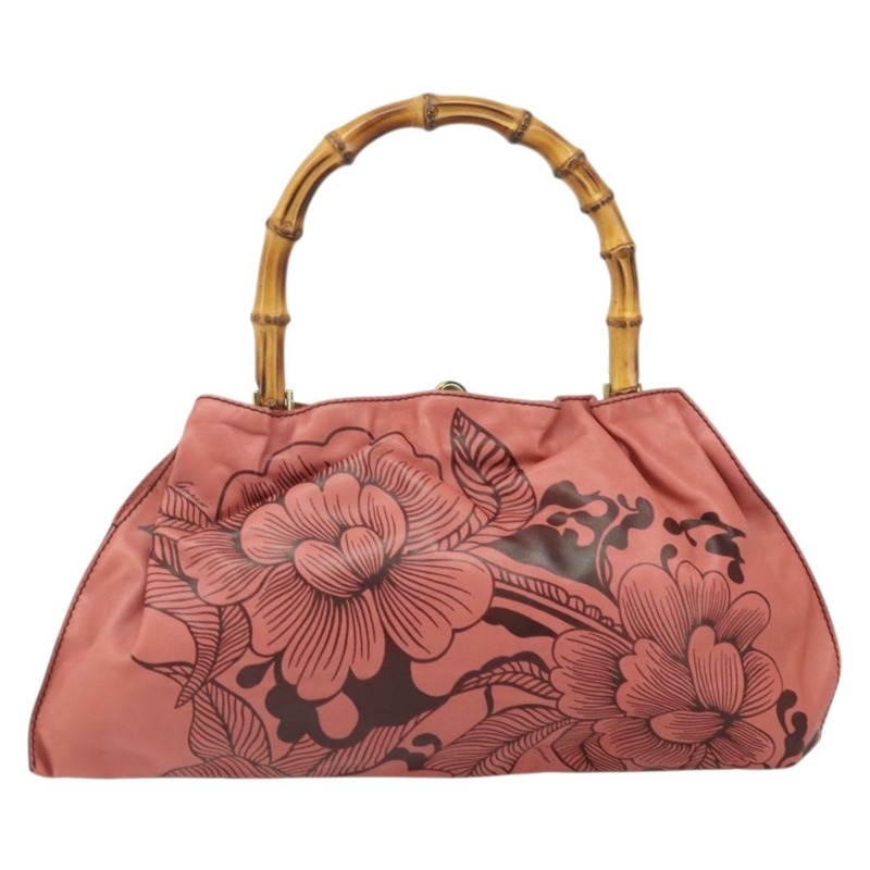 【日本直送】GUCCI 竹節手提包 皮革 粉紅金色 95231 正品 169845V-12