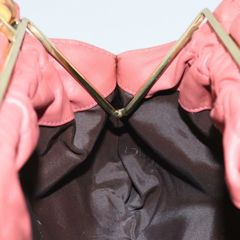 【日本直送】GUCCI 竹節手提包 皮革 粉紅金色 95231 正品 169845V-18