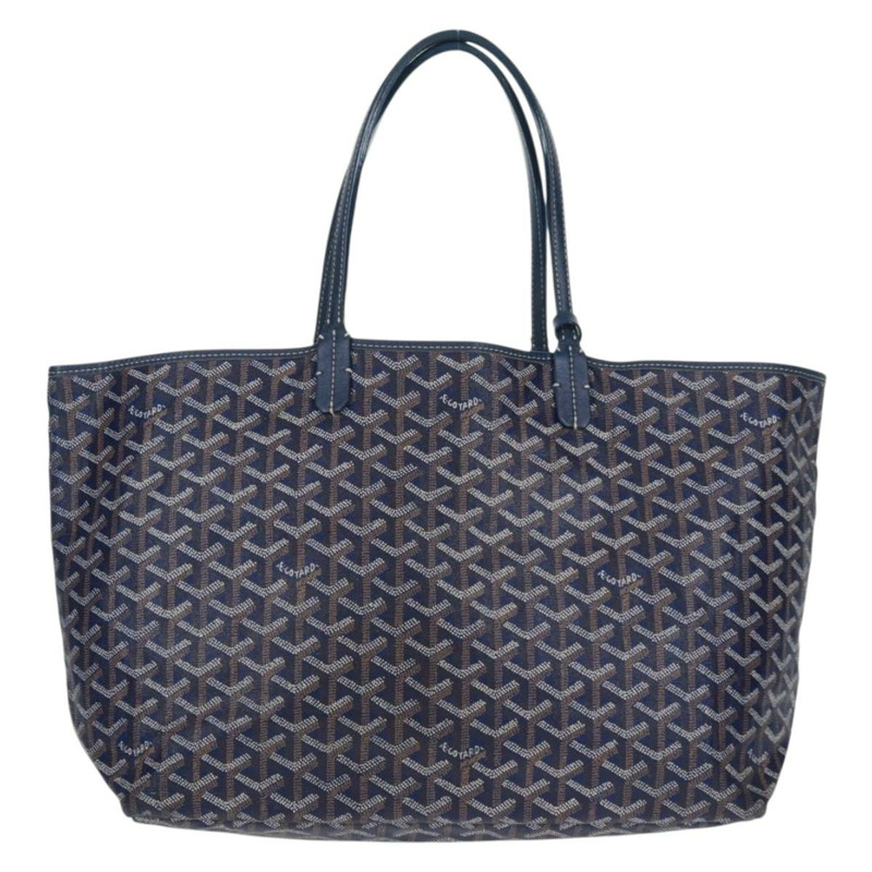 【日本直送】GOYARD 人字紋 Saint Louis PM 手提包 PVC 海軍藍 正品 171919V-1