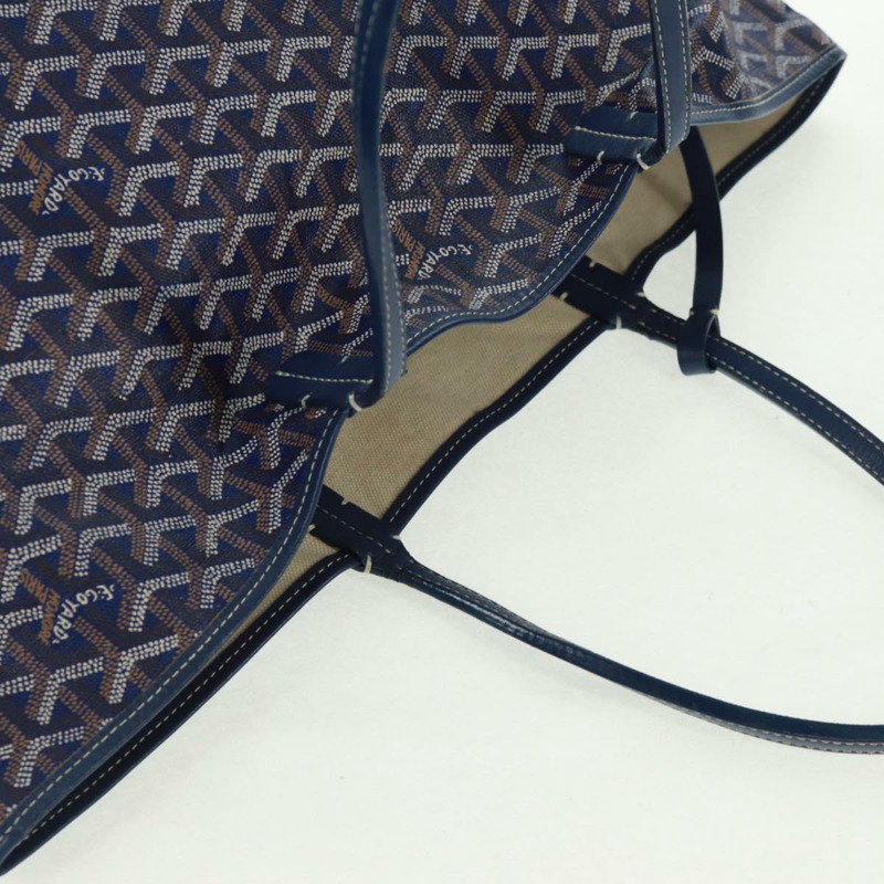 【日本直送】GOYARD 人字紋 Saint Louis PM 手提包 PVC 海軍藍 正品 171919V-5