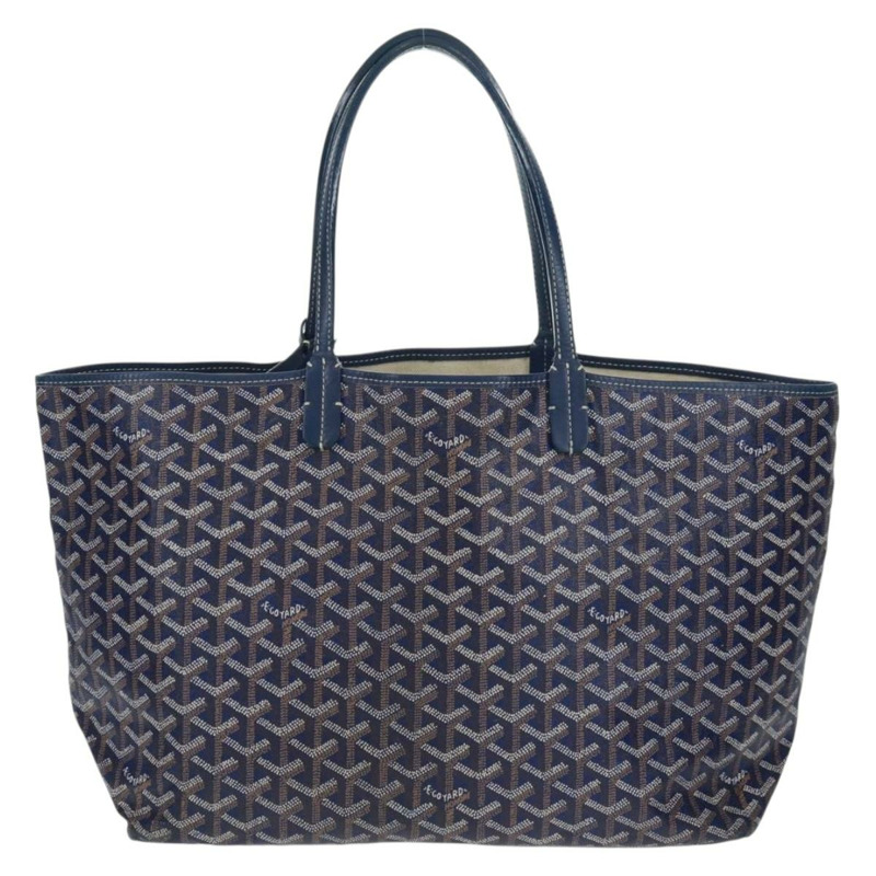 【日本直送】GOYARD 人字紋 Saint Louis PM 手提包 PVC 海軍藍 正品 171919V-12