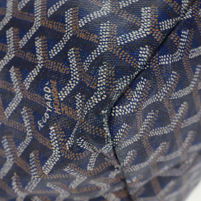 【日本直送】GOYARD 人字紋 Saint Louis PM 手提包 PVC 海軍藍 正品 171919V-14