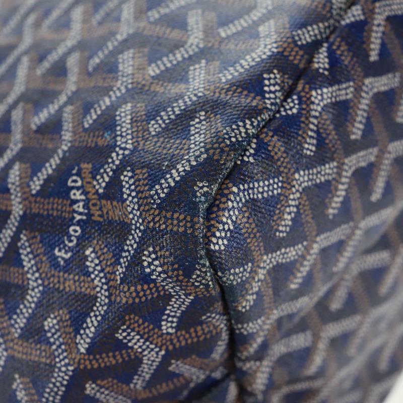【日本直送】GOYARD 人字紋 Saint Louis PM 手提包 PVC 海軍藍 正品 171919V-16