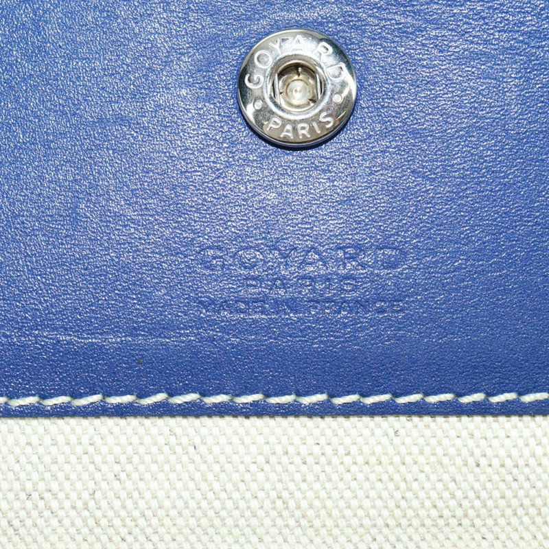 【日本直送】GOYARD 人字紋 Saint Louis PM 手提包 PVC 海軍藍 正品 171919V-23