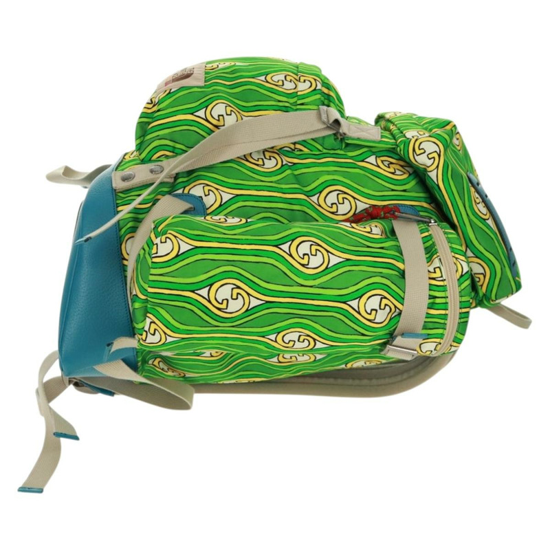 【日本直送】GUCCI The North Face 雙肩包 尼龍材質 綠色 銀色 650294 正品 170794SAM-3