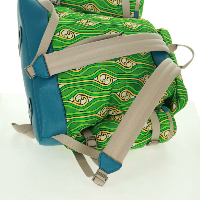 【日本直送】GUCCI The North Face 雙肩包 尼龍材質 綠色 銀色 650294 正品 170794SAM-6