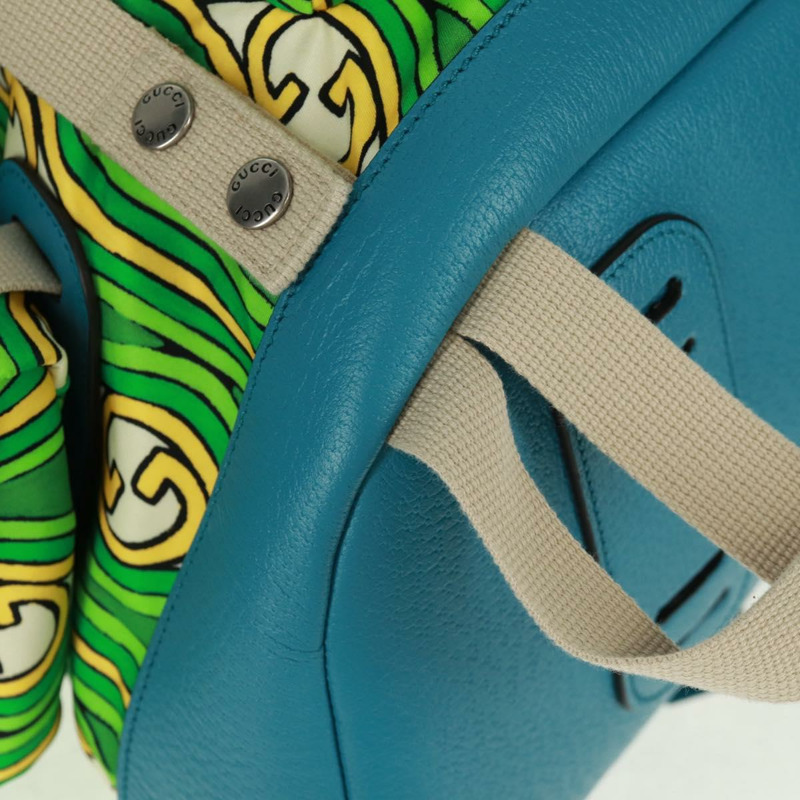 【日本直送】GUCCI The North Face 雙肩包 尼龍材質 綠色 銀色 650294 正品 170794SAM-16