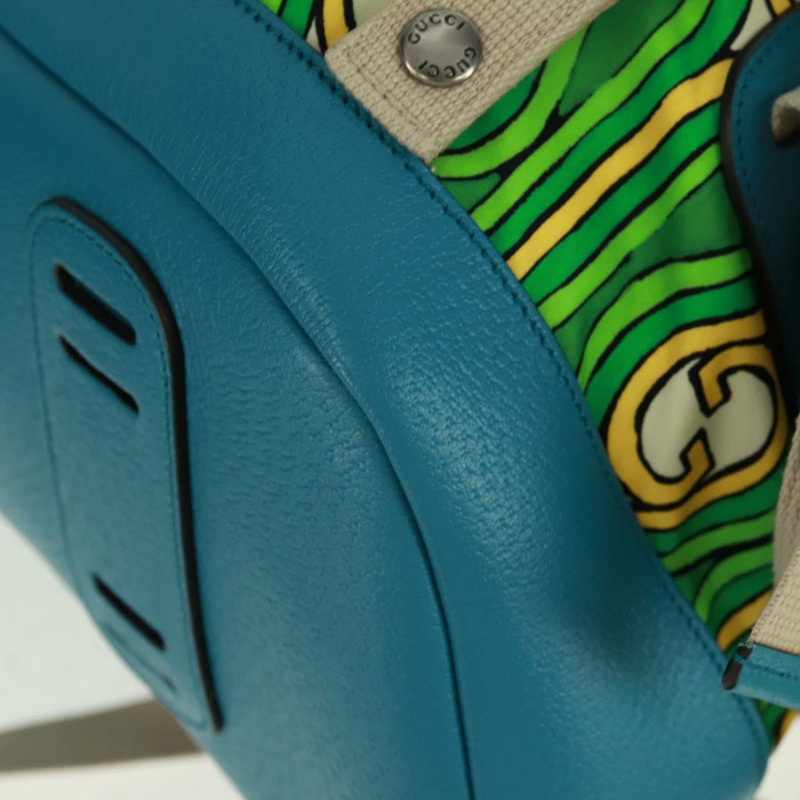 【日本直送】GUCCI The North Face 雙肩包 尼龍材質 綠色 銀色 650294 正品 170794SAM-17