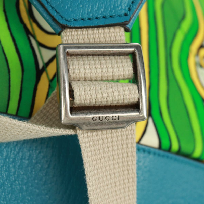 【日本直送】GUCCI The North Face 雙肩包 尼龍材質 綠色 銀色 650294 正品 170794SAM-20