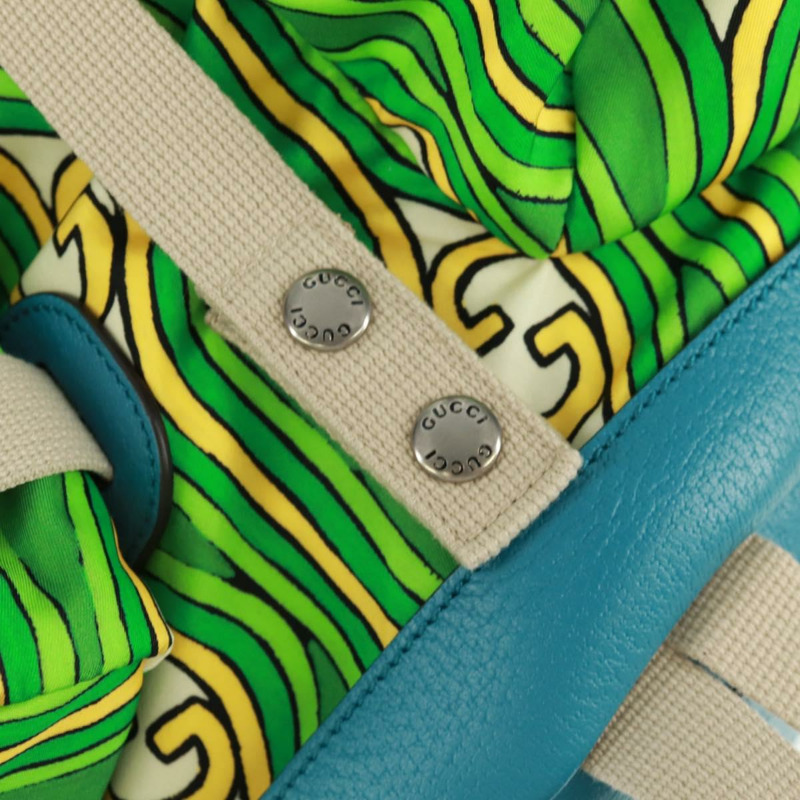 【日本直送】GUCCI The North Face 雙肩包 尼龍材質 綠色 銀色 650294 正品 170794SAM-27