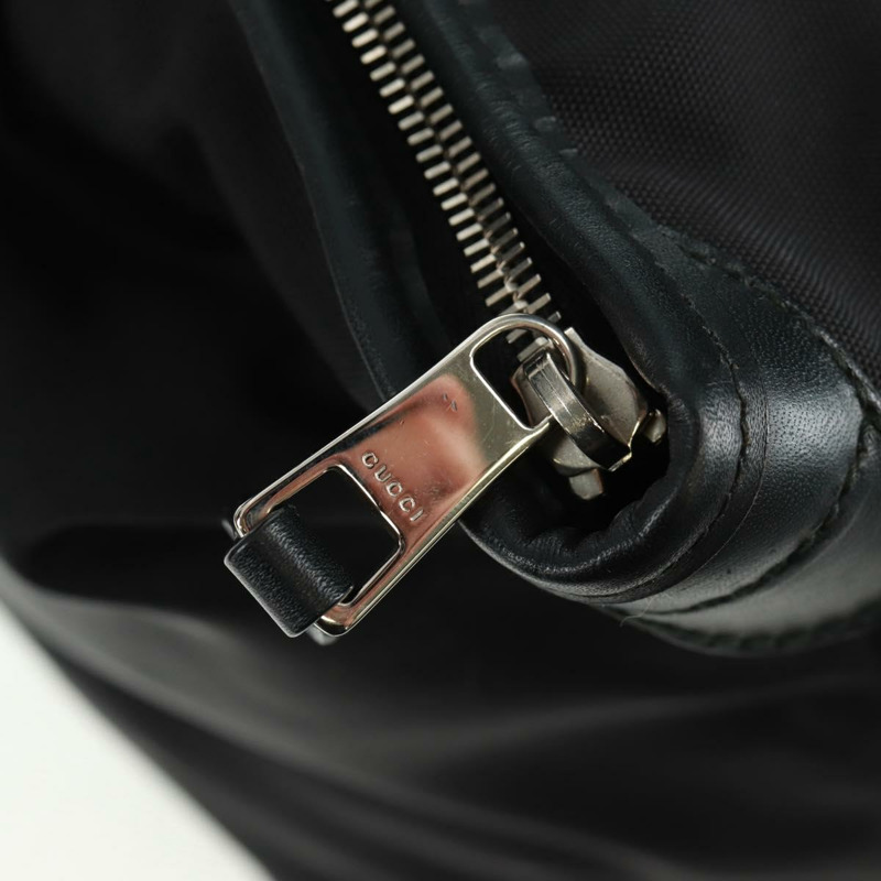 【日本直送】GUCCI Web Sherry Line 波士頓包 尼龍材質 黑色 銀色 紅色 246392 Auth am10698V-9