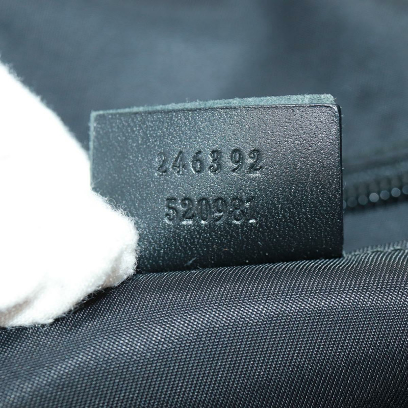 【日本直送】GUCCI Web Sherry Line 波士頓包 尼龍材質 黑色 銀色 紅色 246392 Auth am10698V-11