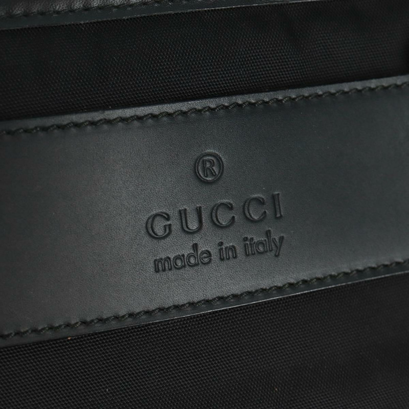 【日本直送】GUCCI Web Sherry Line 波士頓包 尼龍材質 黑色 銀色 紅色 246392 Auth am10698V-16