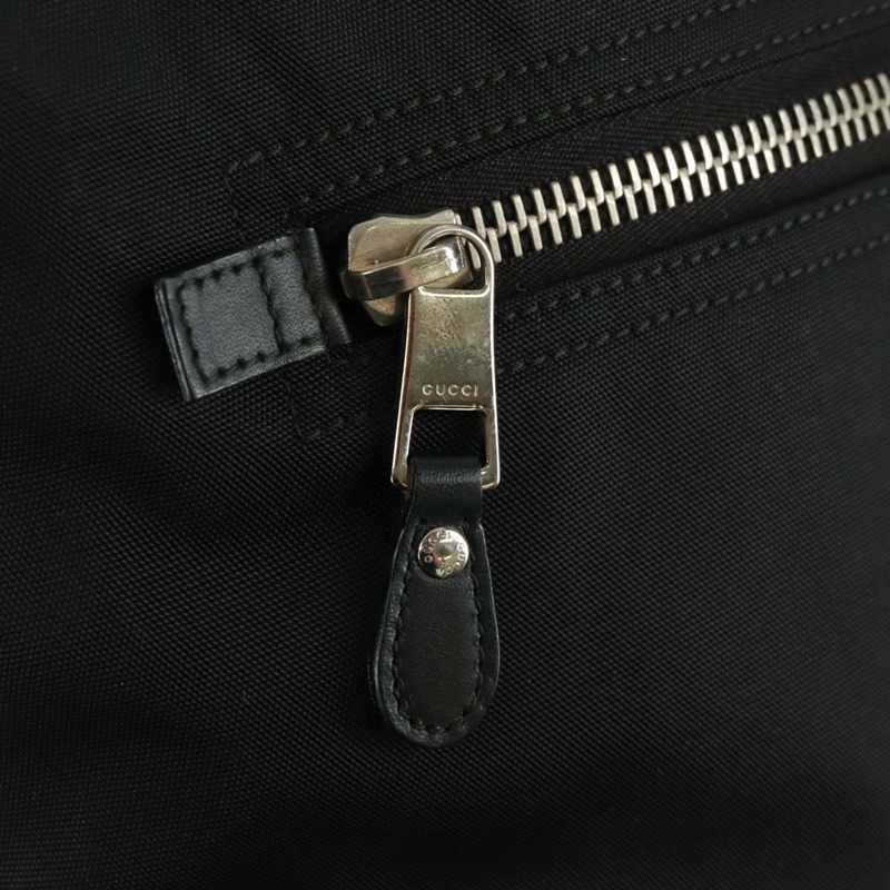 【日本直送】GUCCI Web Sherry Line 波士頓包 尼龍材質 黑色 銀色 紅色 246392 Auth am10698V-17