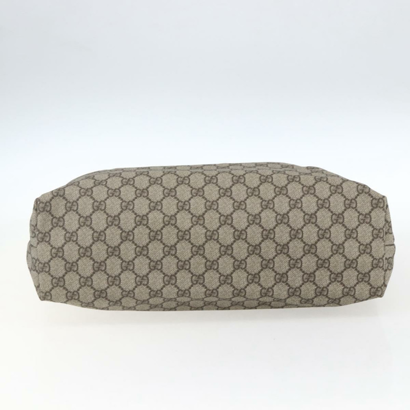 【日本直送】GUCCI GG Supreme Web Sherry Line 手提包 PVC 米色 金色 211134 正品 am10791V-4