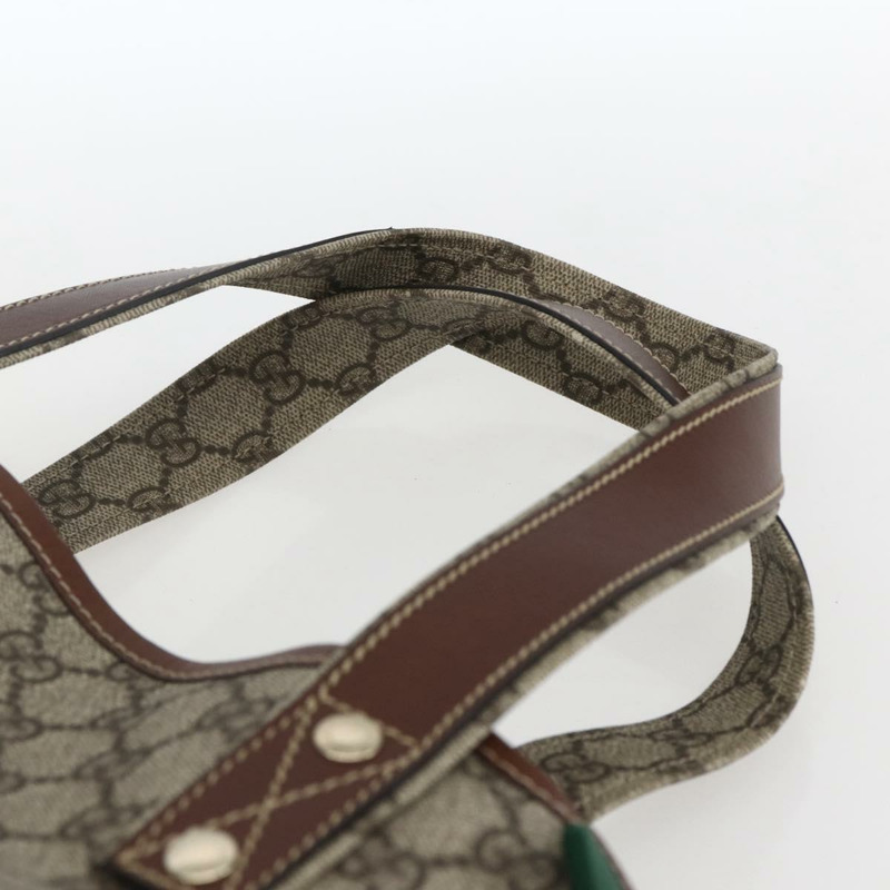 【日本直送】GUCCI GG Supreme Web Sherry Line 手提包 PVC 米色 金色 211134 正品 am10791V-7