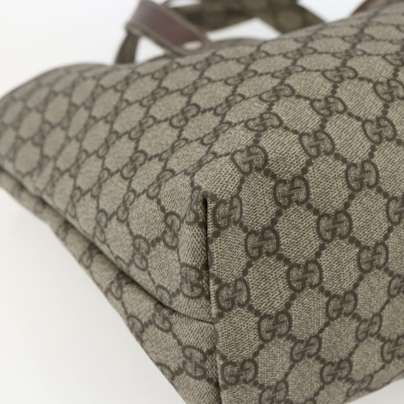 【日本直送】GUCCI GG Supreme Web Sherry Line 手提包 PVC 米色 金色 211134 正品 am10791V-13